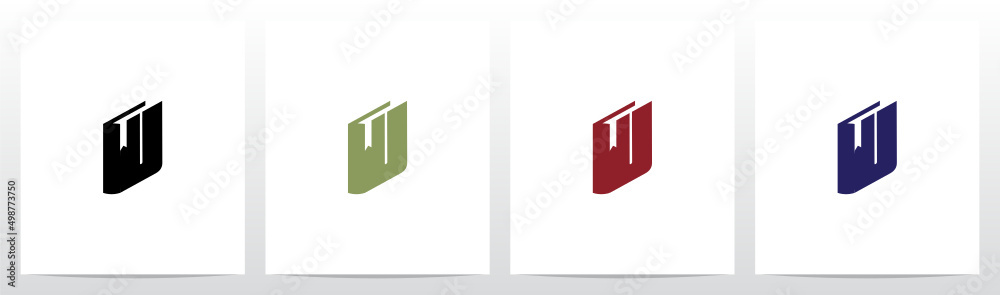 Book With Marker Letter Logo Design U