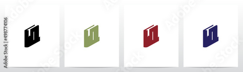 Book With Marker Letter Logo Design Q