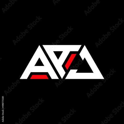 Fototapeta Naklejka Na Ścianę i Meble -  AAJ letter logo design with polygon shape. AAJ polygon and cube shape logo design. AAJ hexagon vector logo template white and black colors. AAJ monogram, business and real estate logo.