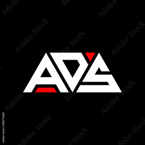 ADS letter logo design with polygon shape. ADS polygon and cube shape logo design. ADS hexagon vector logo template white and black colors. ADS monogram, business and real estate logo.