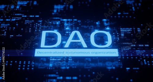 DAO decentralized autonomous organization fintech technology banking	
 photo