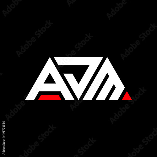 Fototapeta Naklejka Na Ścianę i Meble -  AJM letter logo design with polygon shape. AJM polygon and cube shape logo design. AJM hexagon vector logo template white and black colors. AJM monogram, business and real estate logo.