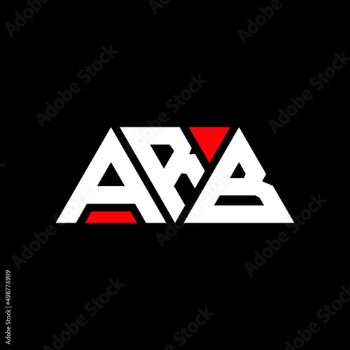 ARB letter logo design with polygon shape. ARB polygon and cube shape logo design. ARB hexagon vector logo template white and black colors. ARB monogram, business and real estate logo. photo
