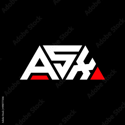 ASX letter logo design with polygon shape. ASX polygon and cube shape logo design. ASX hexagon vector logo template white and black colors. ASX monogram, business and real estate logo.