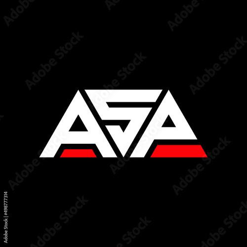 ASP letter logo design with polygon shape. ASP polygon and cube shape logo design. ASP hexagon vector logo template white and black colors. ASP monogram, business and real estate logo.