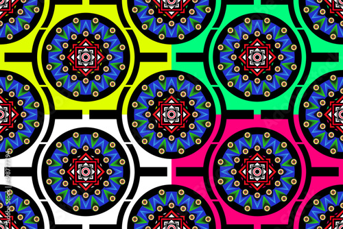 Geometric ethnic seamless oriental pattern traditional Design decorating background,carpet,wallpaper,clothing,wrapping,Batik,fabric,Vector illustration embroidery fashion style. Beautiful seamless.