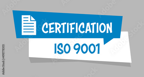 Logo certification iso 9001.
