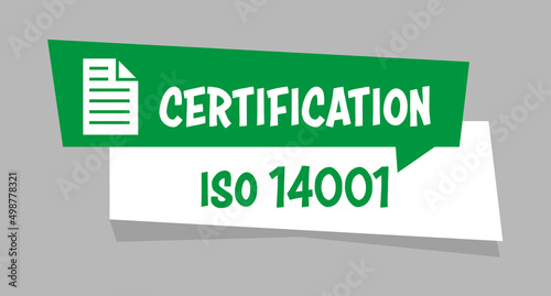 Logo certification iso 14001.