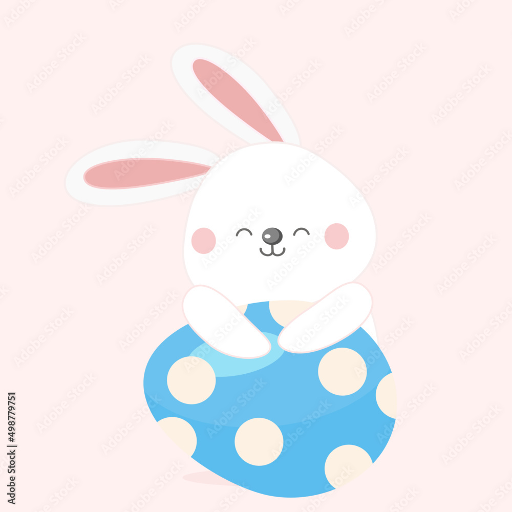 Easter rabbit cartoon with egg. Easter rabbit cartoon with egg.