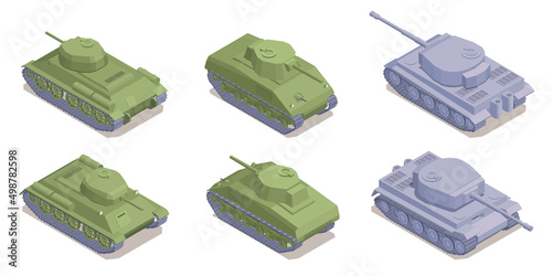 WWII Military Tanks Set