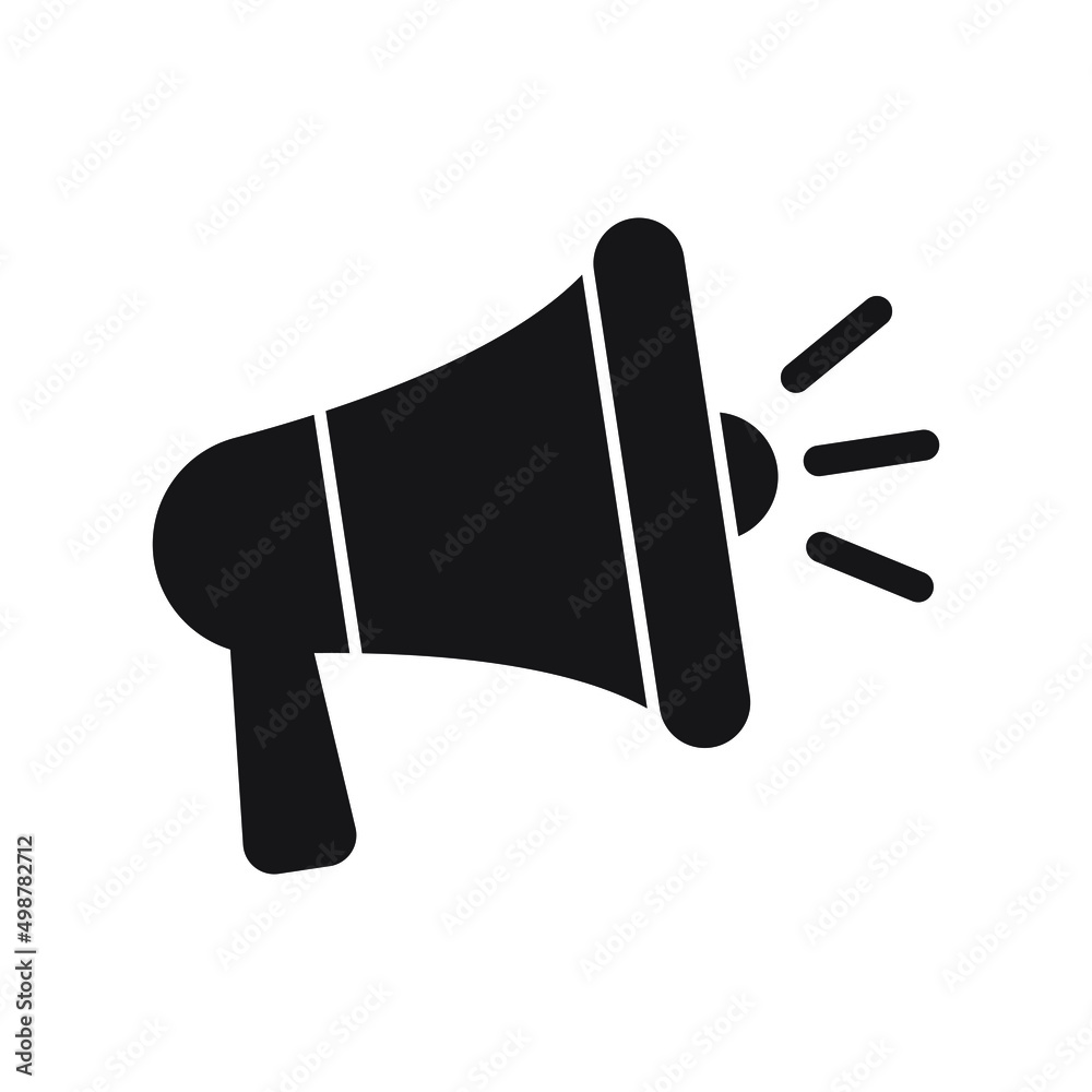 Megaphone icon, loud speaker icon. Megaphone icon, loud speaker icon.