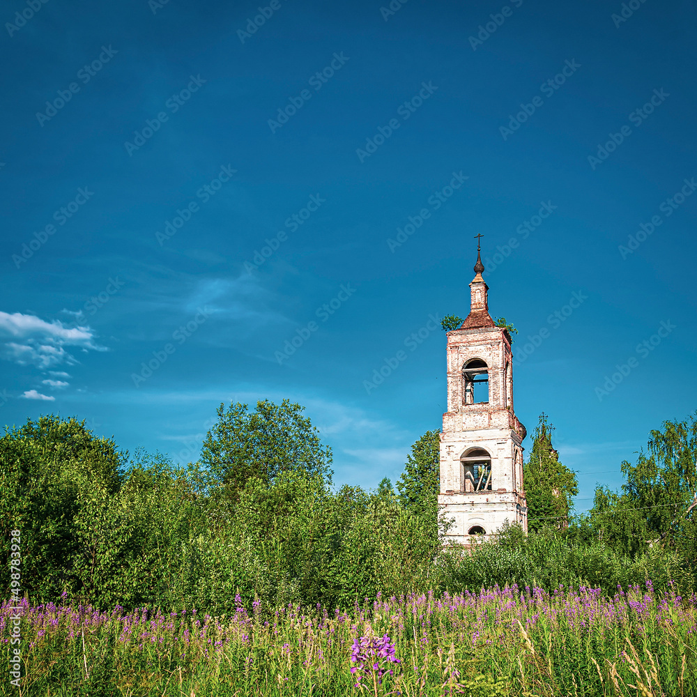 abandoned Orthodox bell tower