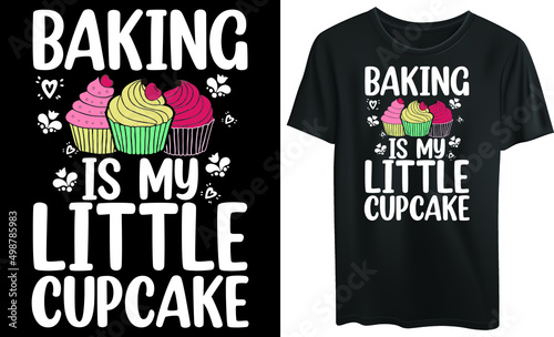 
Baking is my little cupcake typography t-shirt design, vector, vintage, baking, cupcake 