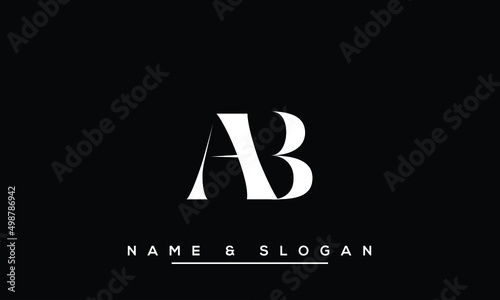 AB,  BA,  A,  B   Abstract  Letters  Logo  Monogram