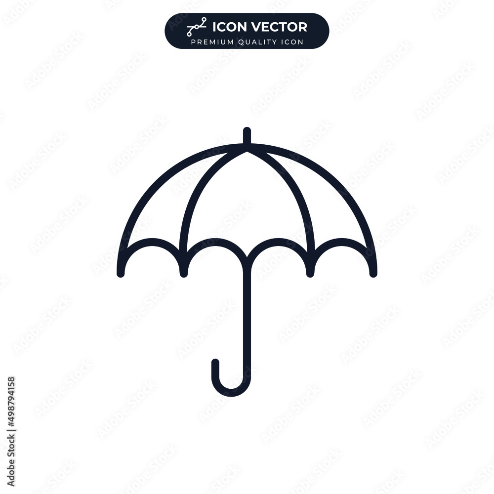 umbrella protection insurance icon symbol template for graphic and web design collection logo vector illustration