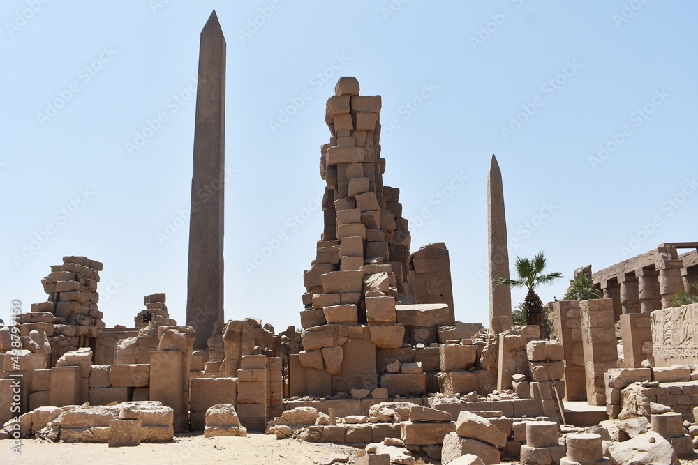 Ruins at the Karnak Temple in Luxor, Egypt.