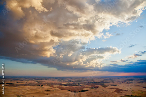 A view of the Palouse from the top of Steptoe Butte in eastern Washington  USA
