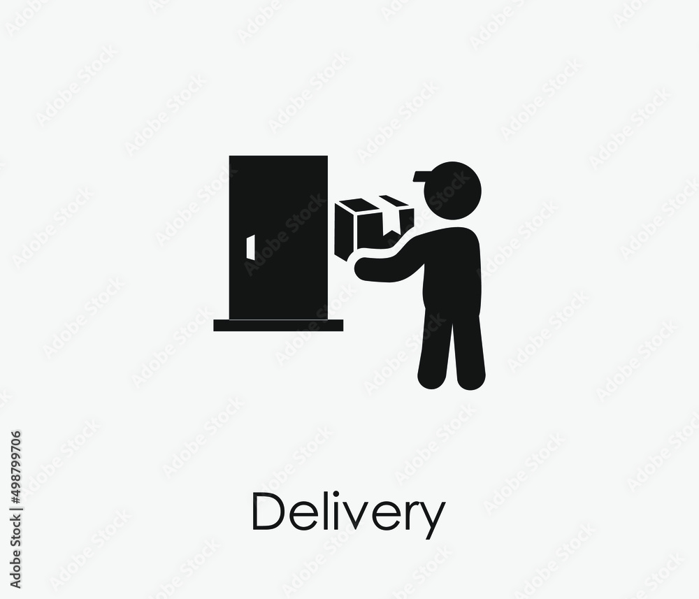 Delivery vector icon. Editable stroke. Symbol in Line Art Style for Design, Presentation, Website or Apps Elements, Logo. Pixel vector graphics - Vector Delivery vector icon. Editable stroke. Symbol in Line Art Style for Design, Presentation, Website or Apps Elements, Logo. Pixel vector graphics - Vector