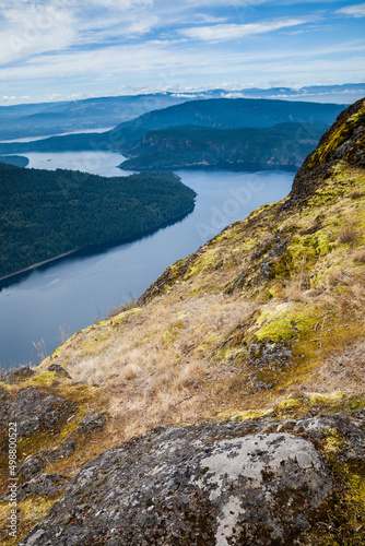 View of the Gulf Islands from Saltspring Island's Mount Maxwell Provincial Park, British Columbia, Canada © Tom Nevesely