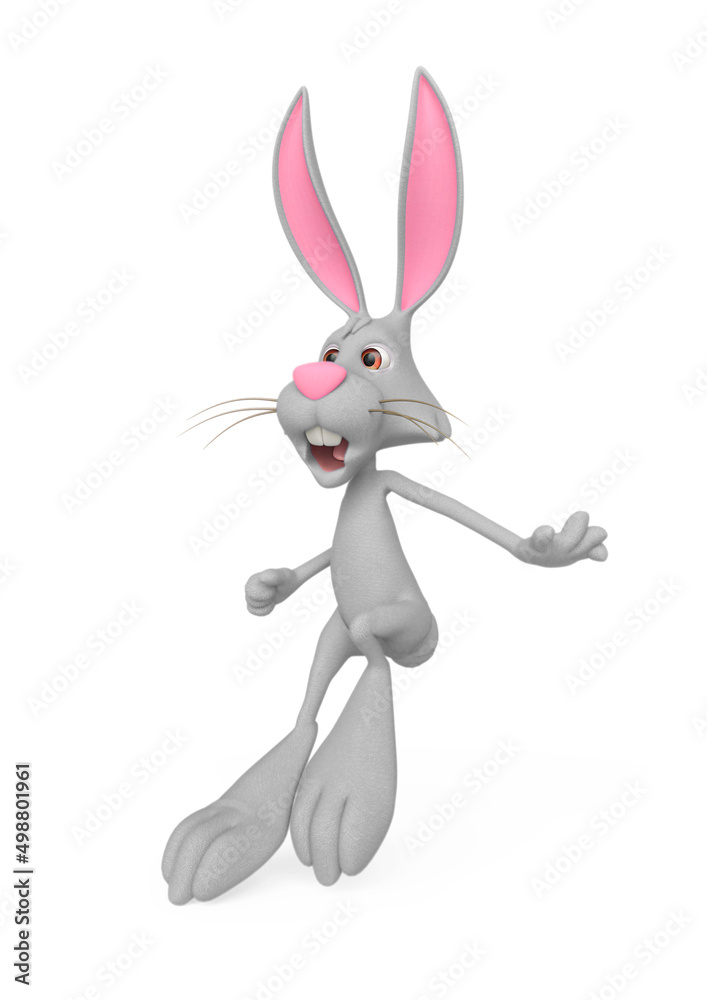 rabbit cartoon is trying to stop after running fast rabbit cartoon is trying to stop after running fast