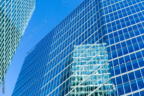 Wallpaper Mural Light reflection in modern office buildings. Modern office buildings facade. Skyscraper city architecture. Warsaw.  Torontodigital.ca