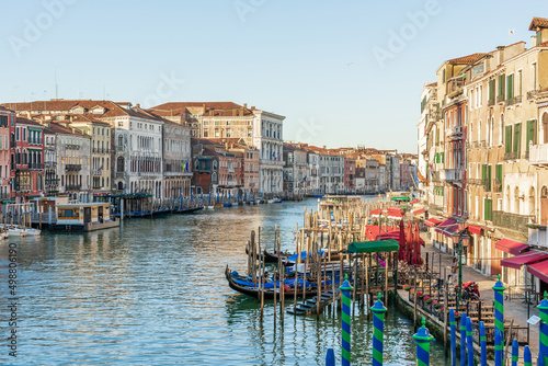 Morning in Venice, water channels along residential buildings, cityscape © ArturSniezhyn