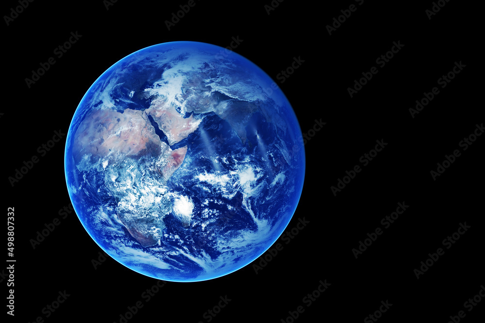 Planet Earth from space on a dark background. Elements of this image furnished by NASA