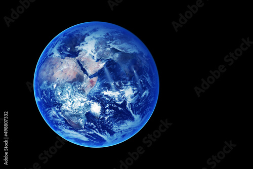 Planet Earth from space on a dark background. Elements of this image furnished by NASA