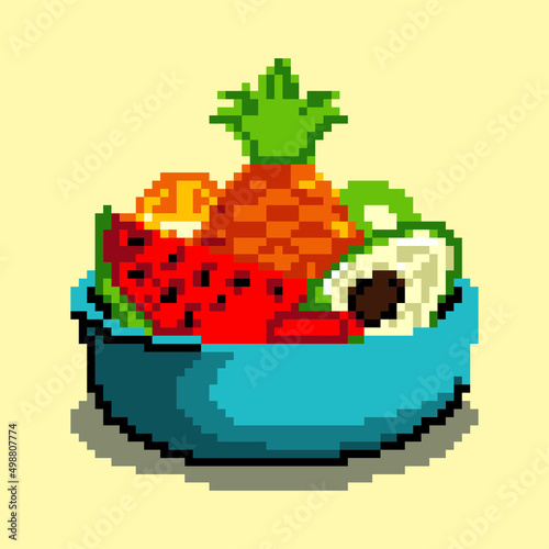 nice sweet fruit in pixel art design style © MOHDJAJA