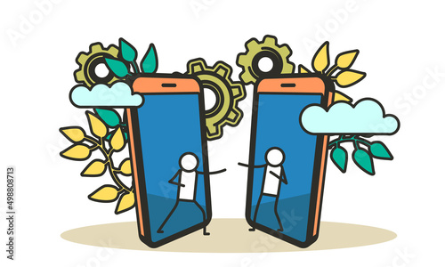 Business handshake deal illustration relationship trust teamwork job. Partner man and woman startup money job concept vector. Cooperation success meeting office agree. Employment career businesspeople