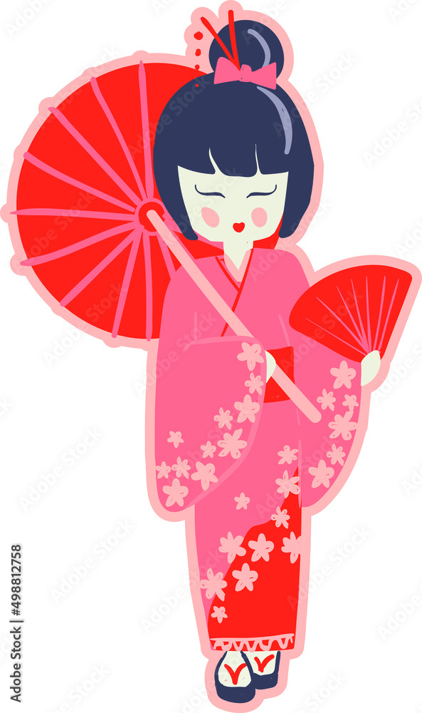 Chinese girl with umbrella themed vector print design. Can be used for t-shirt print, apparel, poster, wallpaper, celebration, greeting card and invitation. Chinese girl with umbrella themed vector print design. Can be used for t-shirt print, apparel, poster, wallpaper, celebration, greeting card and invitation.