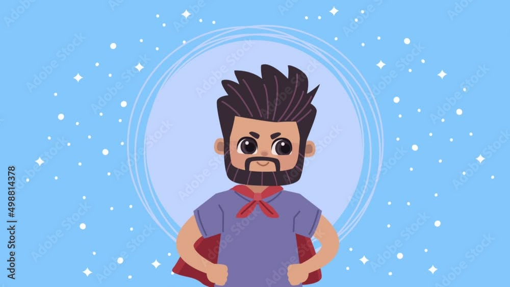 fathers day animation with dad hero fathers day animation with dad hero