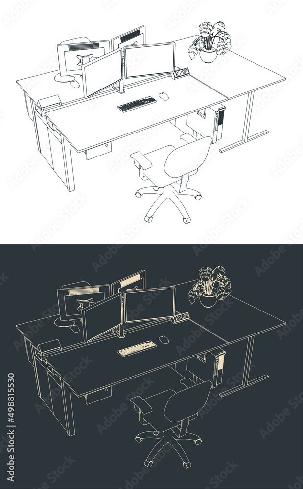 Modern workplace illustrations