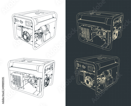 Gasoline generator illustration