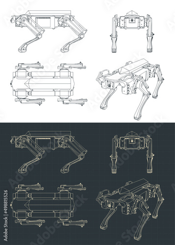 Quadruped robot blueprints