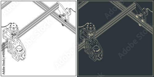 CNC laser machine close up