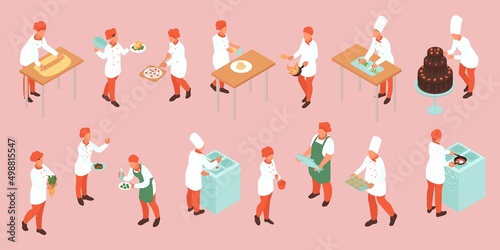 Cooking Isometric Color Set © Macrovector