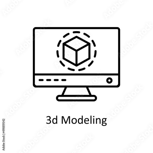 3D Modeling Vector Outline icons for your digital or print projects.