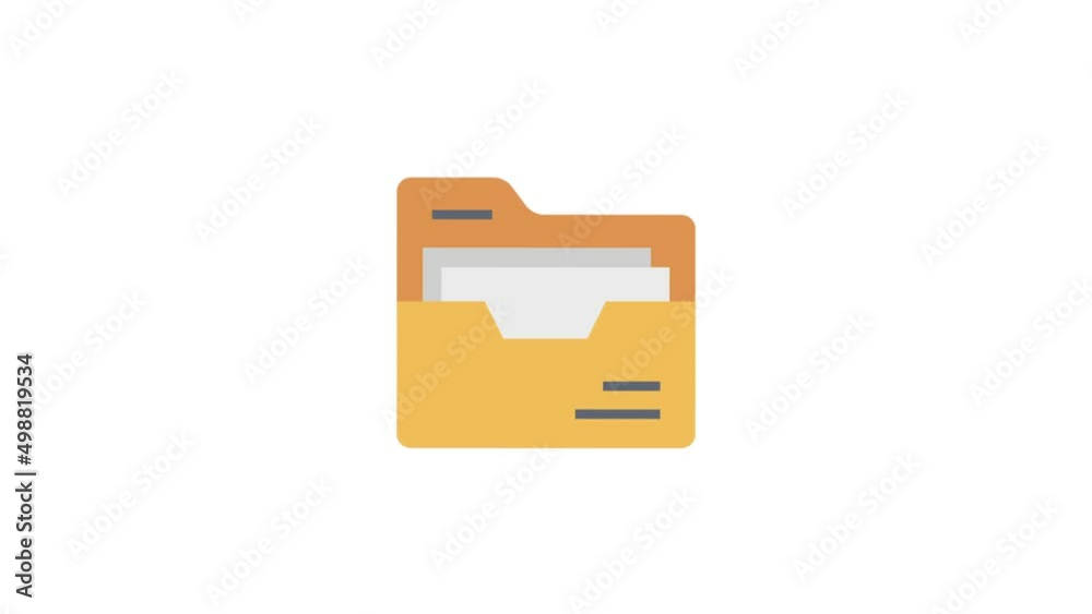 Folder animation icon. isolated on white background. Folder animation icon. isolated on white background.