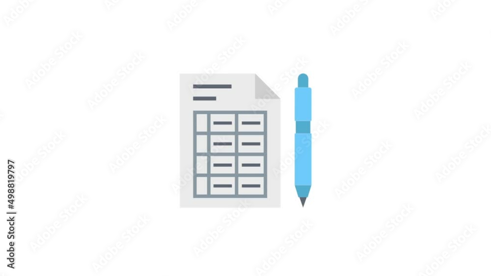 Invoice animation icon. isolated on white background. Invoice animation icon. isolated on white background.