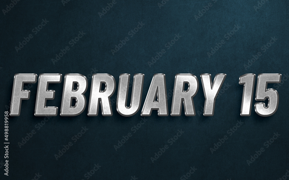 FEBRUARY IN SILVER HIGH RELIEF LETTERS ON DARK BACKGROUND FEBRUARY IN SILVER HIGH RELIEF LETTERS ON DARK BACKGROUND