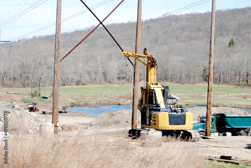 Construction Area (Working on Powerlines)-April 13, 2022 - Connecticut