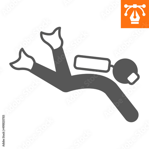 Diving solid icon , glyph style icon for web site or mobile app, underwater and scuba , diver vector icon, simple vector illustration, vector graphics with editable strokes.