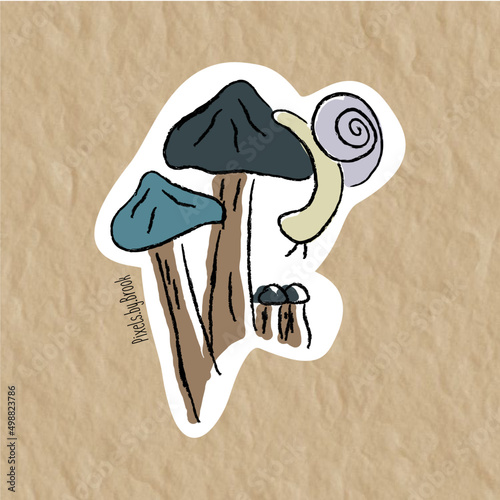 hongo con caracol