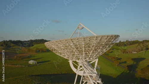 Aerial: Satellite station north of Auckland, New Zealand photo