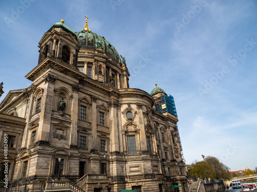 Germany, Berlin, view of the Berlin Cathedral and the TV tower.