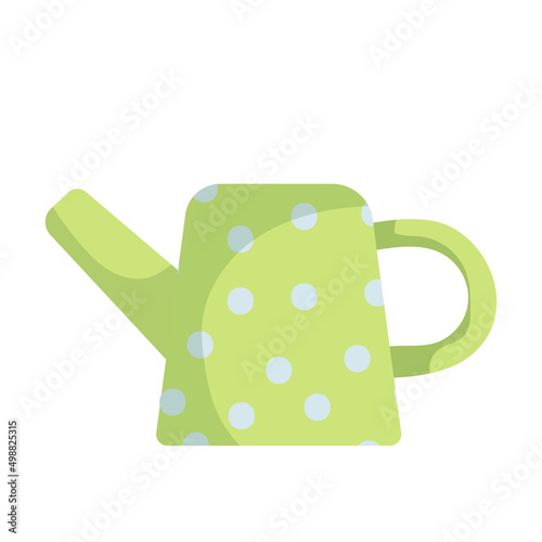 Vintage watering can.Cartoon vector graphic.