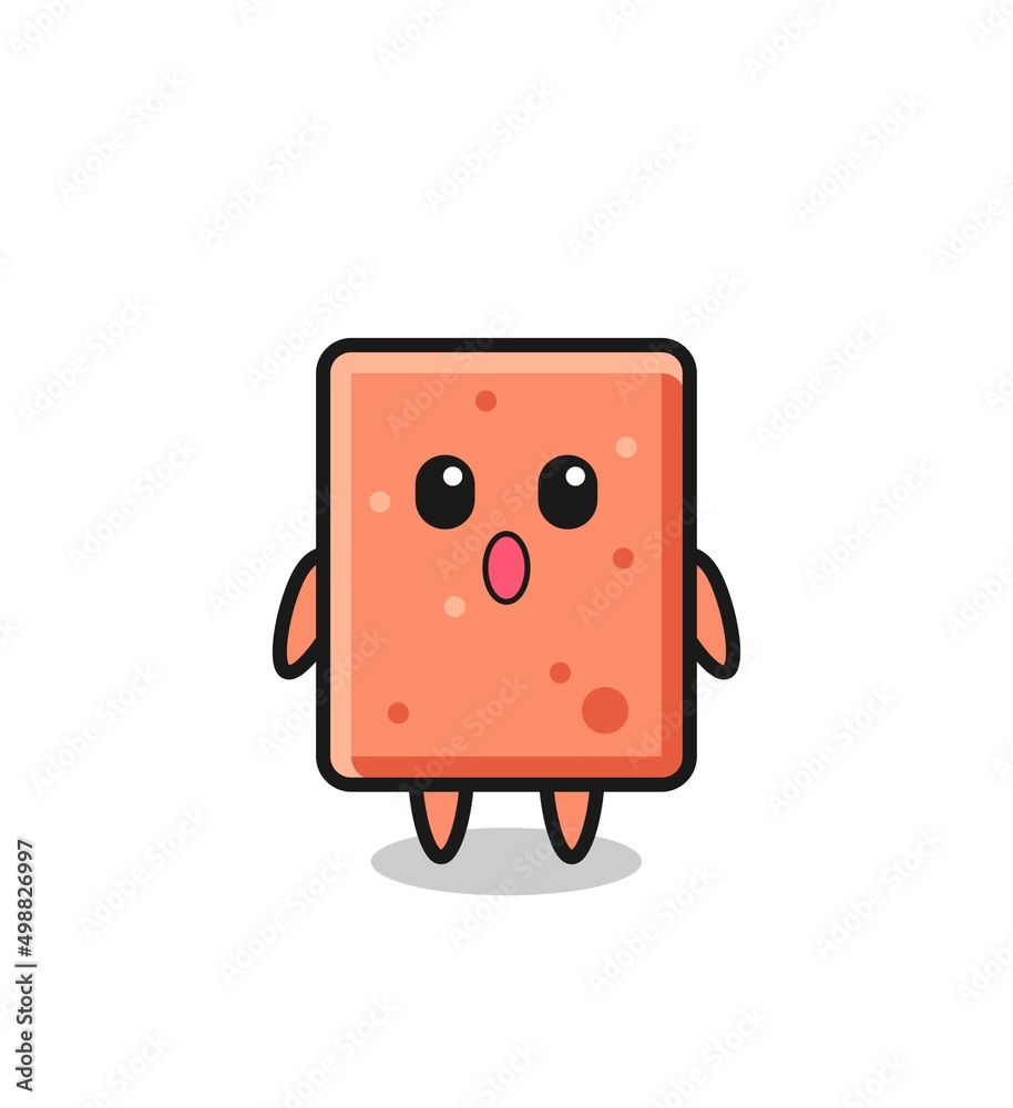 the amazed expression of the brick cartoon the amazed expression of the brick cartoon