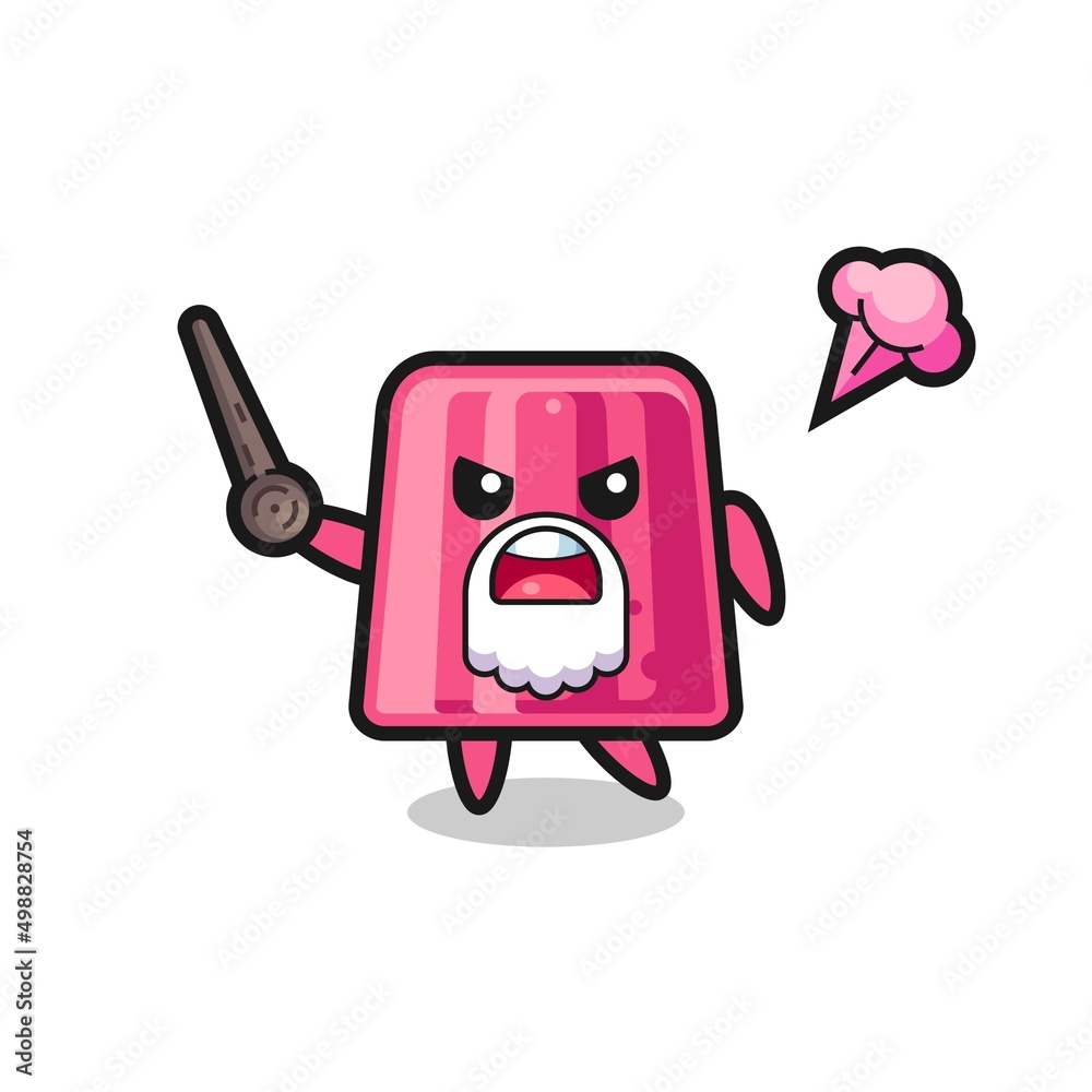 Fototapeta premium cute jelly grandpa is getting angry