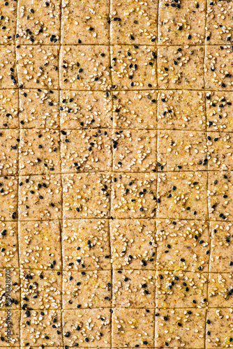 Sourdough Crackers close up shot photo